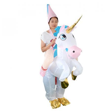 Funny Riding Unicorn Inflatable Costume For Adults