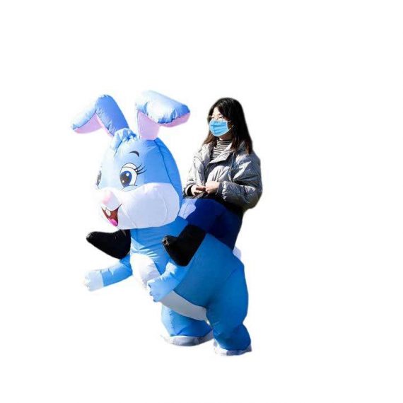 Easter Funny Riding Bunny Inflatable Costume