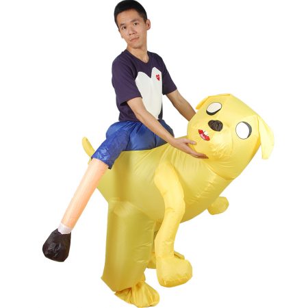 Funny Riding Dog Inflatable Suit For Adult