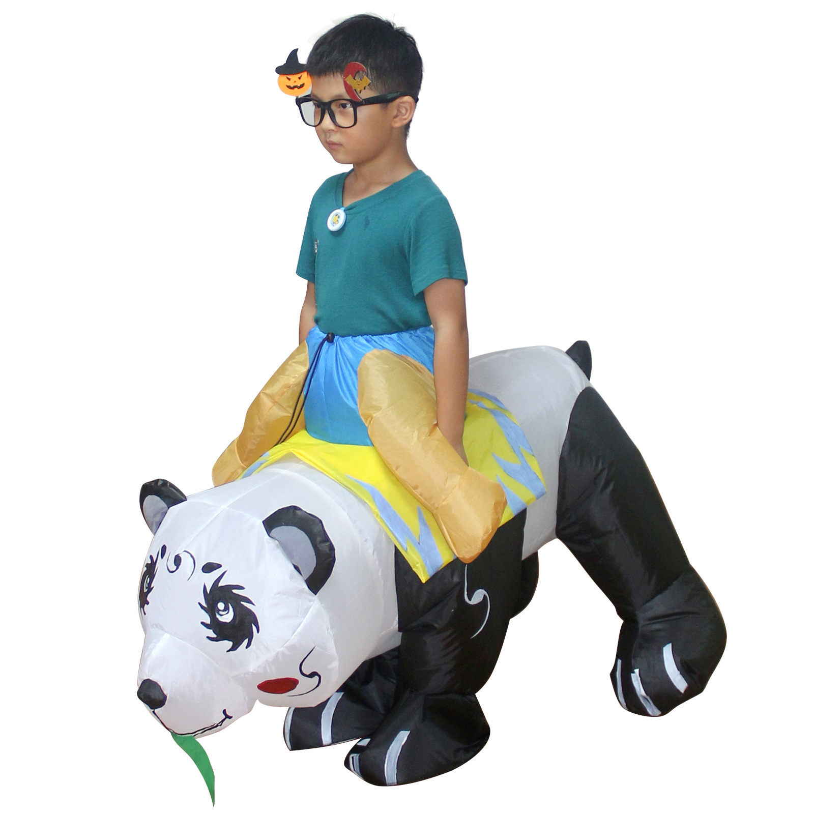 Funny Riding Panda Inflatable Costume For Kids MYanimec
