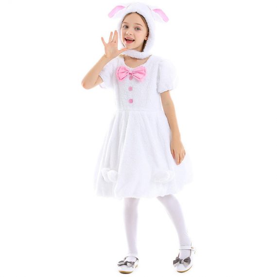 White Rabbit Dress Costume For Kids