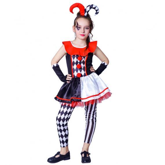 Deluxe Evil Jester Kids Costume