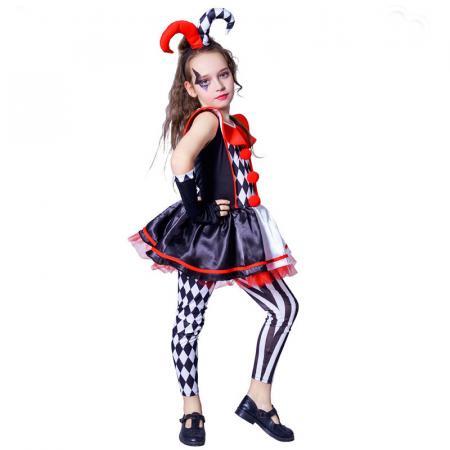 21-2Deluxe Evil Jester Kids Costume
