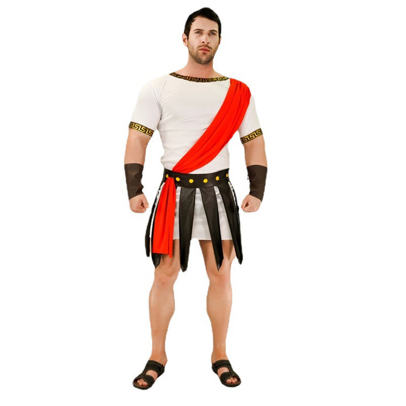 White Toga Mens Roman Costume - MYanimec