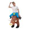 Funny Bull Riders Riding Bull Inflatable Costume For Adults
