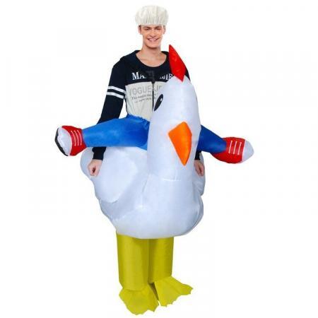 2Funny Riding Chicken Costume For Adult