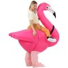 Funny Riding Flamingo Inflatable Costume