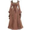 Women Brown Medieval Costume Dress
