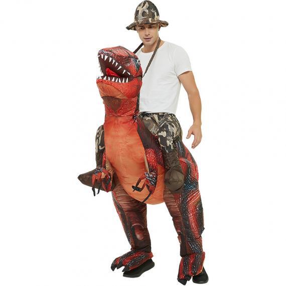 Funny Inflatable Dinosaur Mount Velociraptor Costume