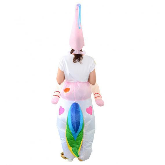 Funny Riding Unicorn Inflatable Costume For Adults
