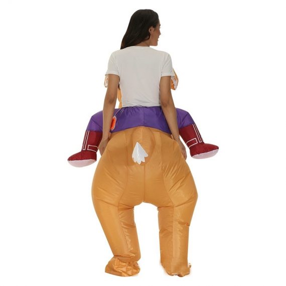 Cute Riding Dog Inflatable Costume For Adult