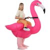 Funny Riding Flamingo Inflatable Costume