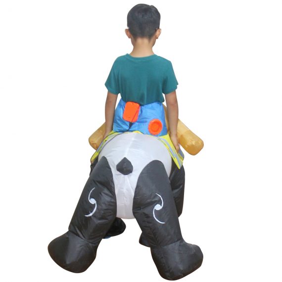 Funny Riding Panda Inflatable Costume For Kids