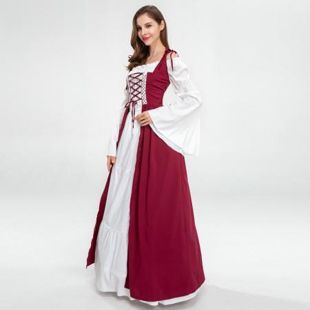 4-2White Medieval Costume For Women
