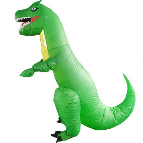 Halloween Funny Inflatable Green Dinosaur Costume