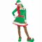 Women Green Christmas Elf Costume