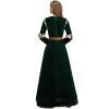 Green Long Sleeve Queen Dress