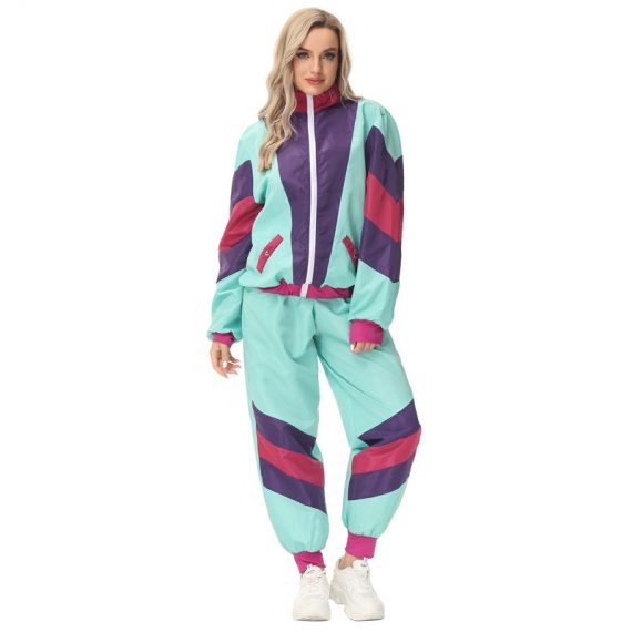 Adult 80’s Track Suit Women Costume Set