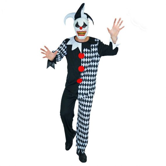 Men’s Dark Jester Costume Jumpsuit