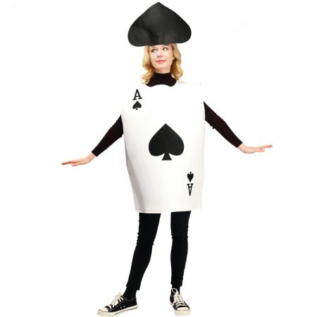 Womens Black Queen of Heart Card Costume