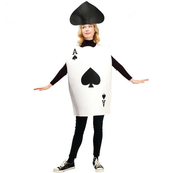 Womens Black Queen of Heart Card Costume