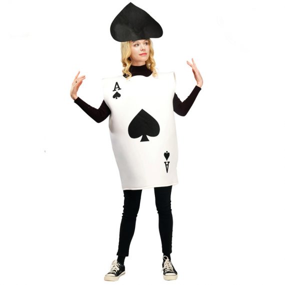 Womens Black Queen of Heart Card Costume