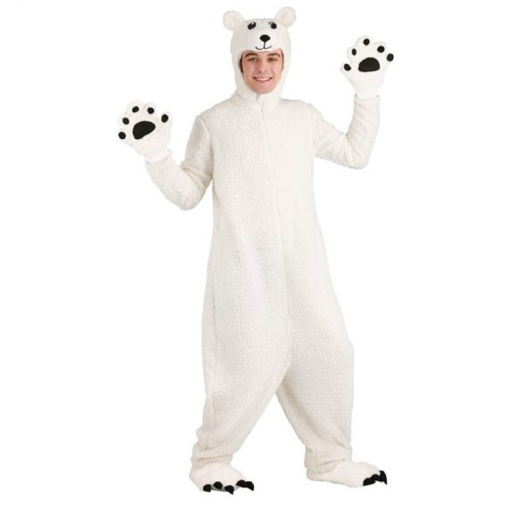 Polar Bear Jumpsuit Costume For Unisex