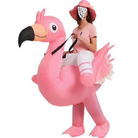Riding Flamingo Inflatable Costume