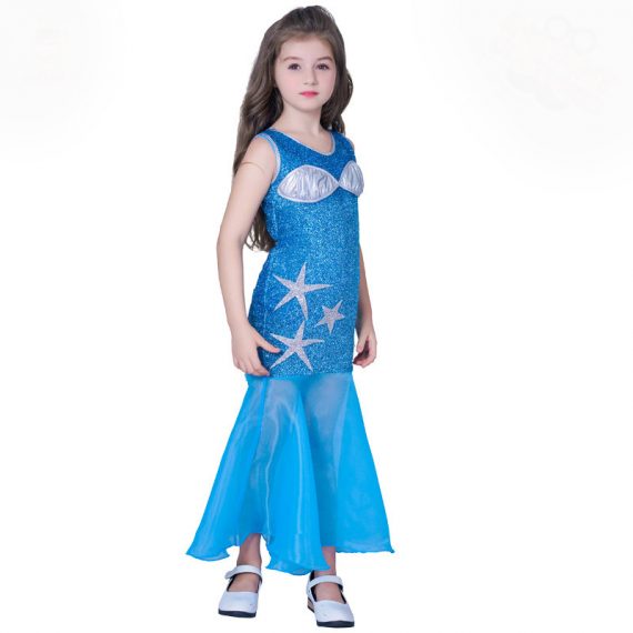 Little Girl Mermaid Dress Costume
