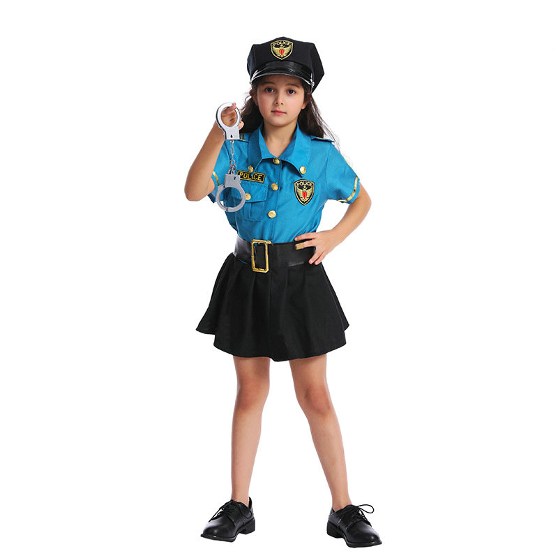 Police Uniform Dress Costume For Kids - MYanimec