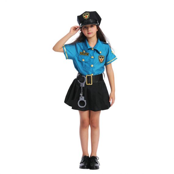 Police Uniform Dress Costume For Kids - MYanimec