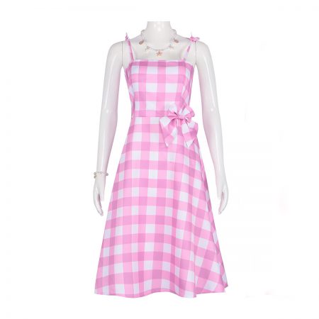Sweet Barbie Girls Pink Plaid Costume