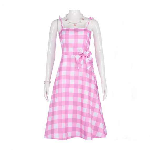 Sweet Barbie Girls Pink Plaid Costume