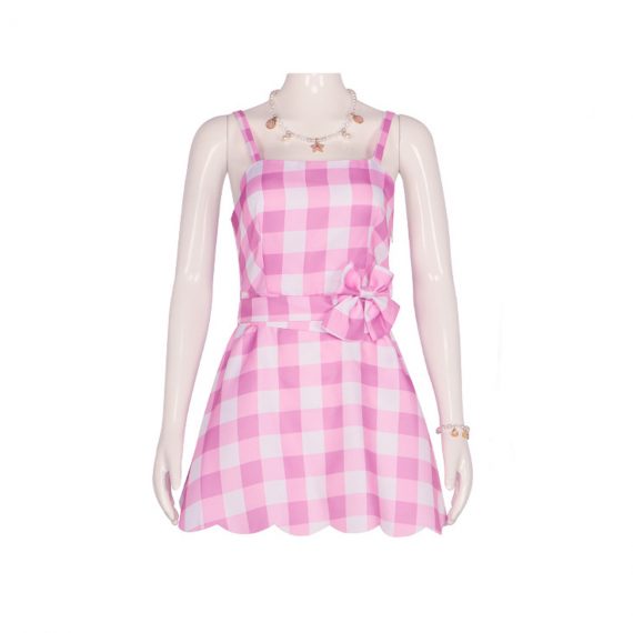 Sweet Barbie Girls Pink Plaid Costume