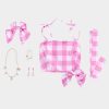 Sweet Barbie Girls Pink Plaid Costume