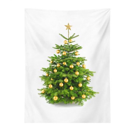 Warm Christmas Tree Bedside Tapestry