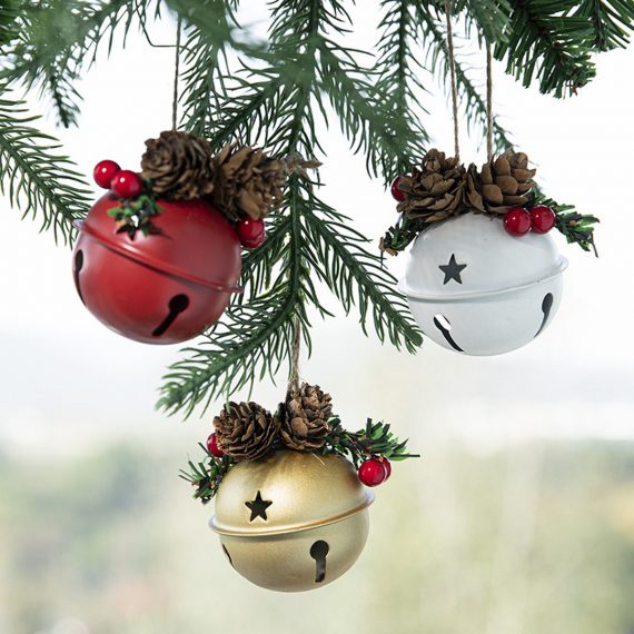 Three Pieces Bell Christmas Tree Decorations