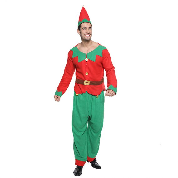 Male Christmas Set Elf Costume