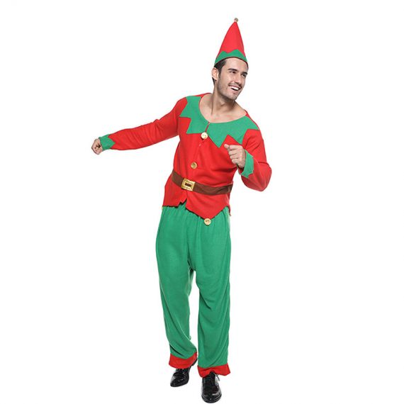 Male Christmas Set Elf Costume