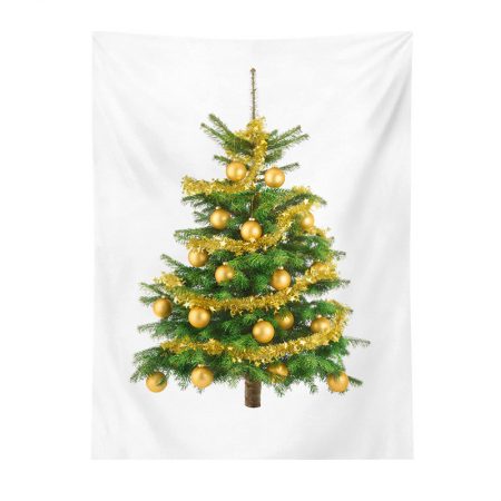 Warm Christmas Tree Bedside Printed Tapestry