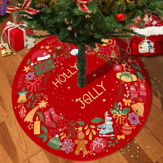 Merry Tree Skirt Decorations for Merry Christmas
