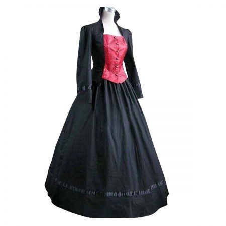Women's Royal Vintage Long Sleeves Victorian Era Clothing Long Party Halloween Dress