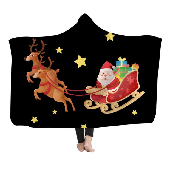 Peaceful Night Christmas Hooded Blanket
