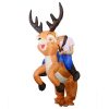 Kids Riding Christmas Reindeer Inflatable Costume