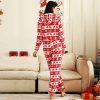 Women’s Christmas One Piece Pajamas Jumpsuit with Hood