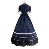 Long Sleeves Lace Dress Victorian era Style Masquerade Ball Retro Dress