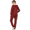 Womens Plaid Christmas Pajamas Jumpsuit