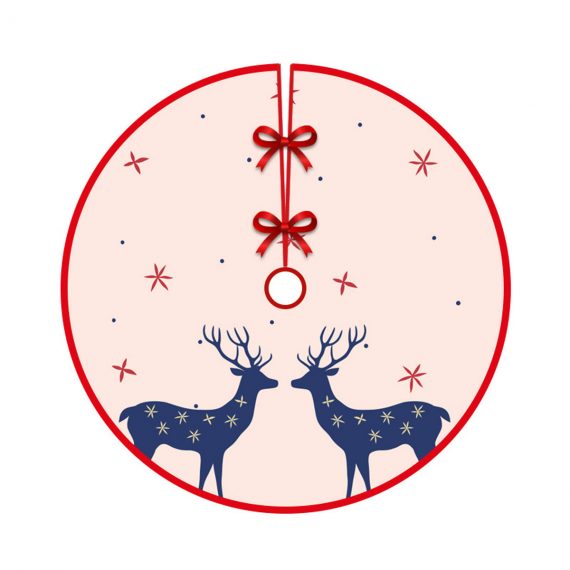 Simple Elegant Merry Christmas tree skirt