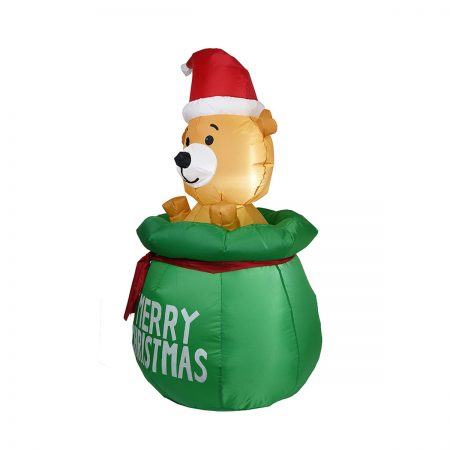 inflatable santa claus with gifts decorations