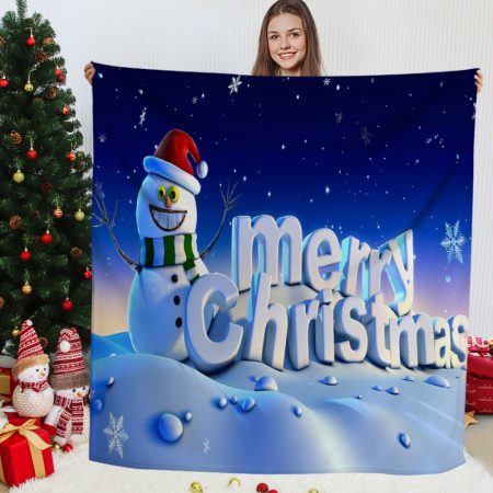 Snowman 70 x 86-in Polyester Printed Blanket